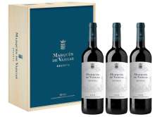 Vino tinto Marqués de Vargas  - Caja de Madera 3 Botellas -